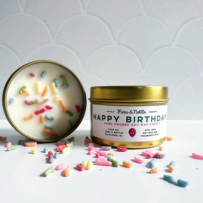 Happy Birthday Cake Scented Soy Wax Candle