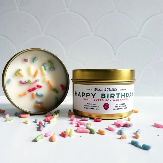 Happy Birthday Cake Scented Soy Wax Candle