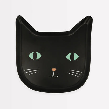 Black Cat Halloween Melamine 8" Serving Plate