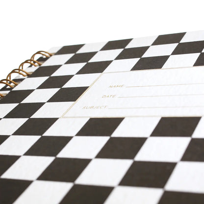 Black & White Checker Lined Notebook