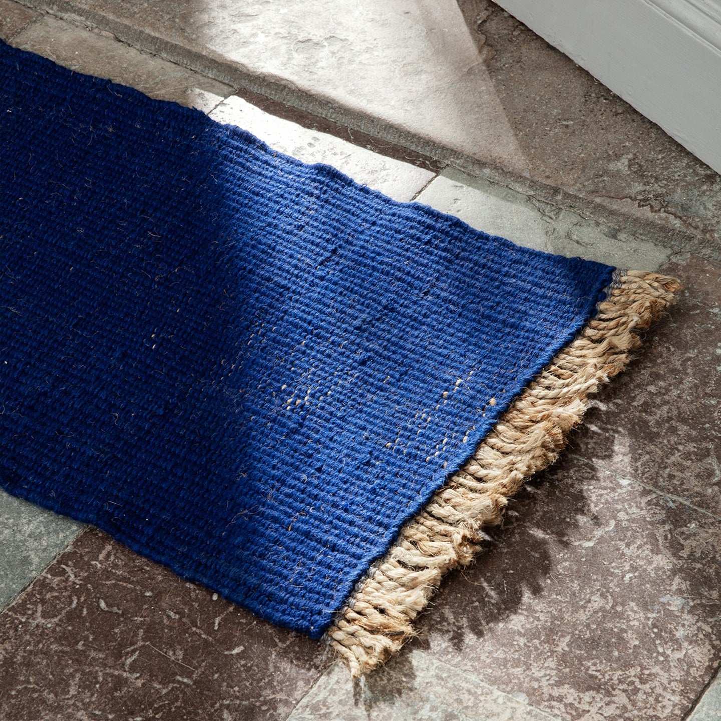 Block Jute Blend 30" x 20" Entryway Rug or Bath Mat