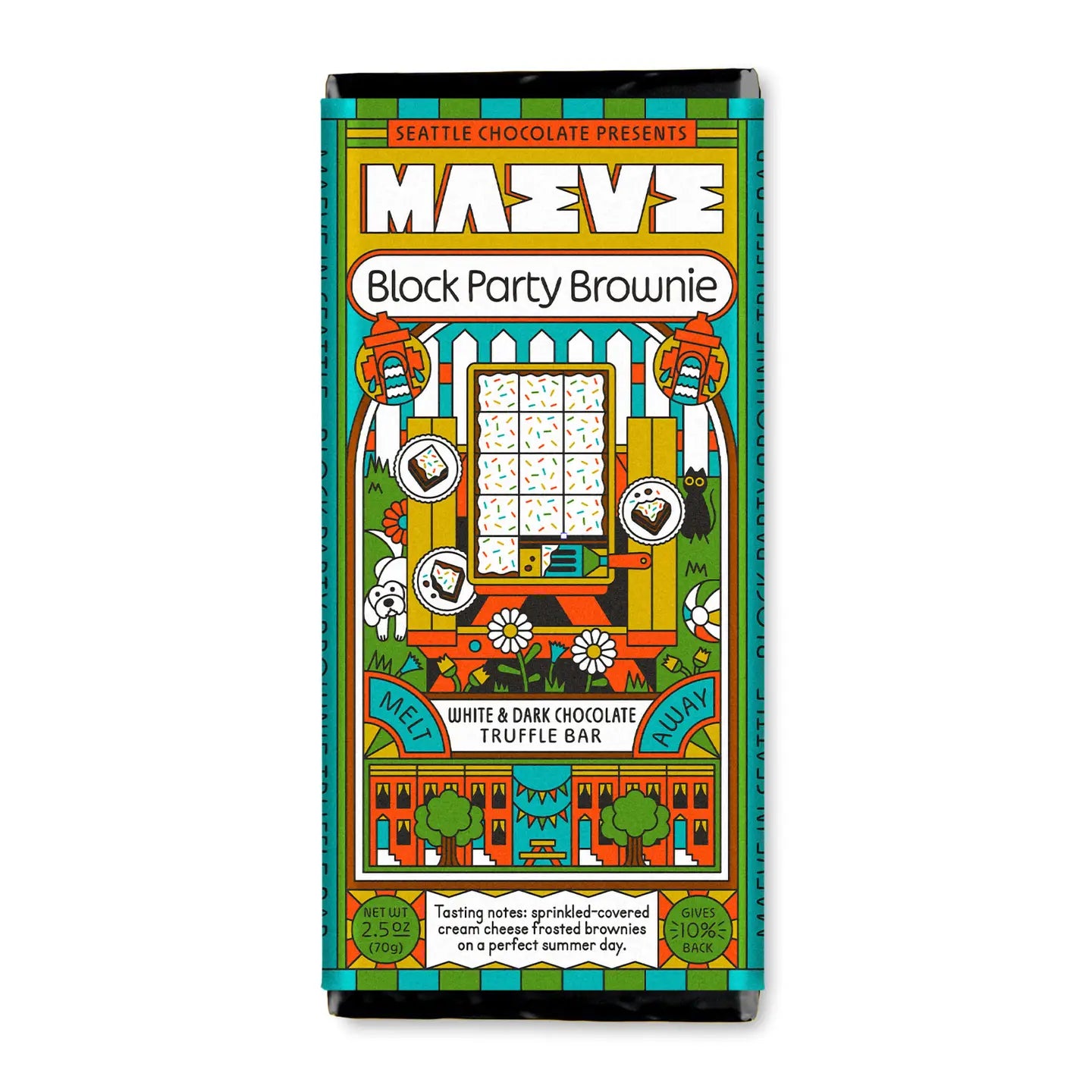 Block Party Brownie White & Dark Chocolate Truffle Bar