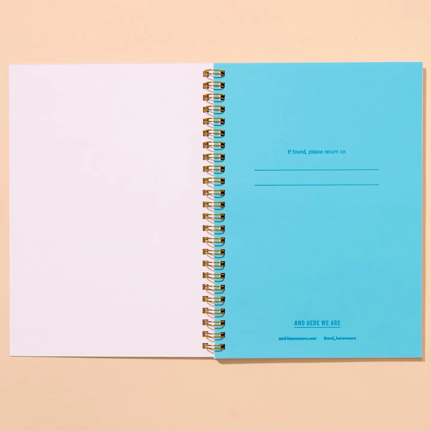 Blue Bows Spiral Bound Letterpress Notebook