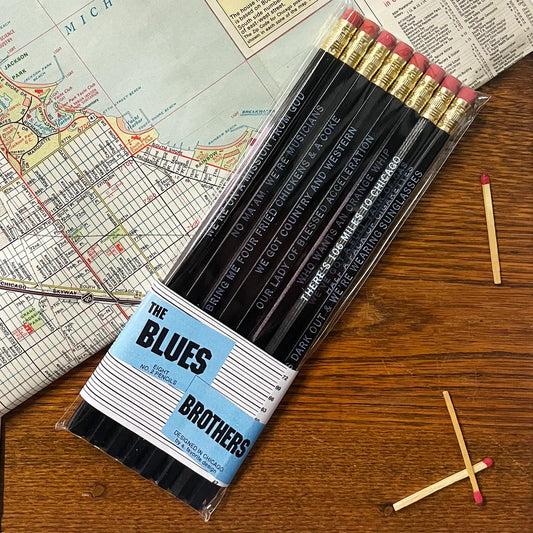 Blues Brothers Chicago-Themed Pencils (Set of 8)