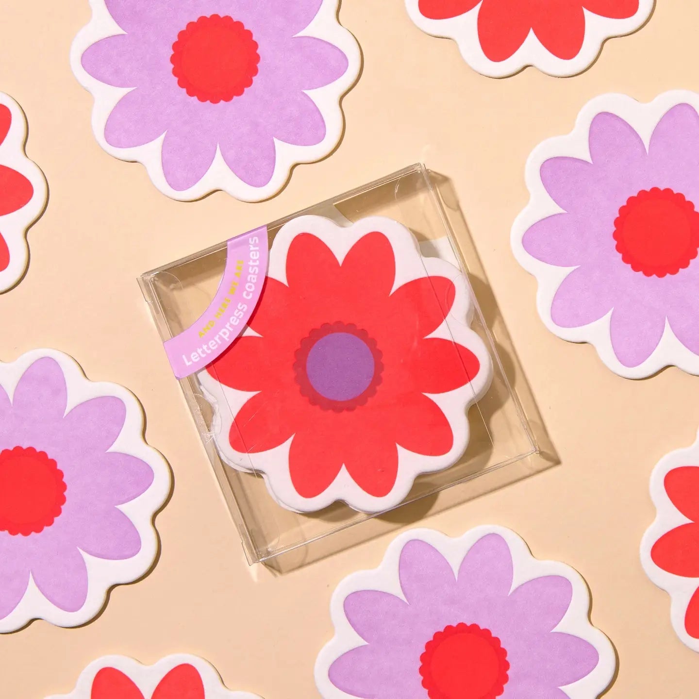 Blume Flower Letterpress Coaster Set (Box of 8)