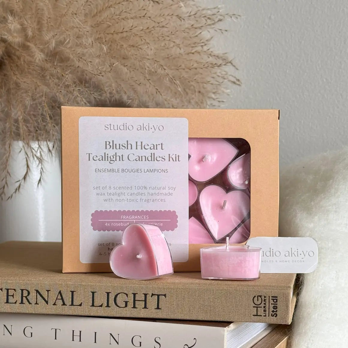 Blush Heart Tealight Scented Candles (Set of 8)