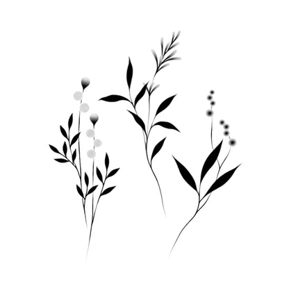 Botanicals Temporary Tattoos (Set of 2)