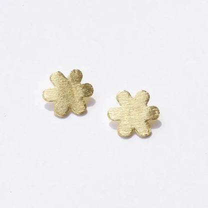 Brass Mini Flower Stud Earrings