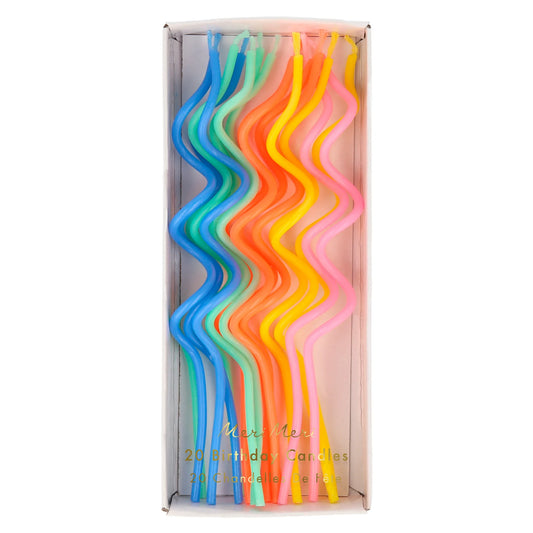 Mixed Bright Swirly 5" Candles (Pack of 20)