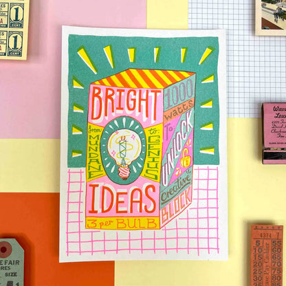 Bright Ideas 5.75" x 8.25" Risograph Print
