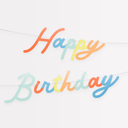 Bright Script Personalizable Birthday Garland Set