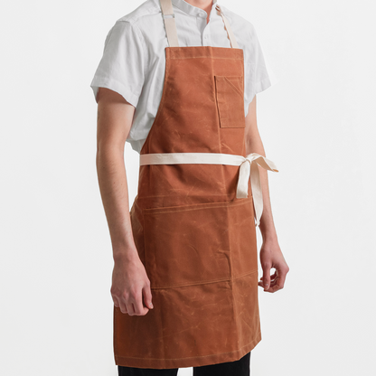 Chef's Waxed Canvas Bib Apron