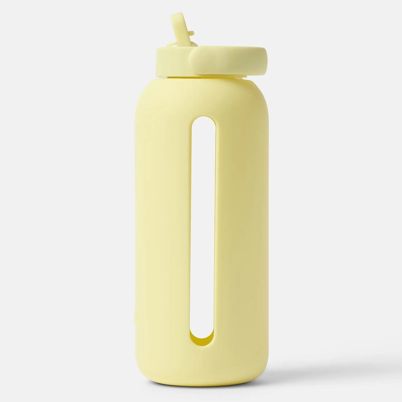 Big Glass & Silicone Reusable 36 Oz Flip Cap Water Bottle