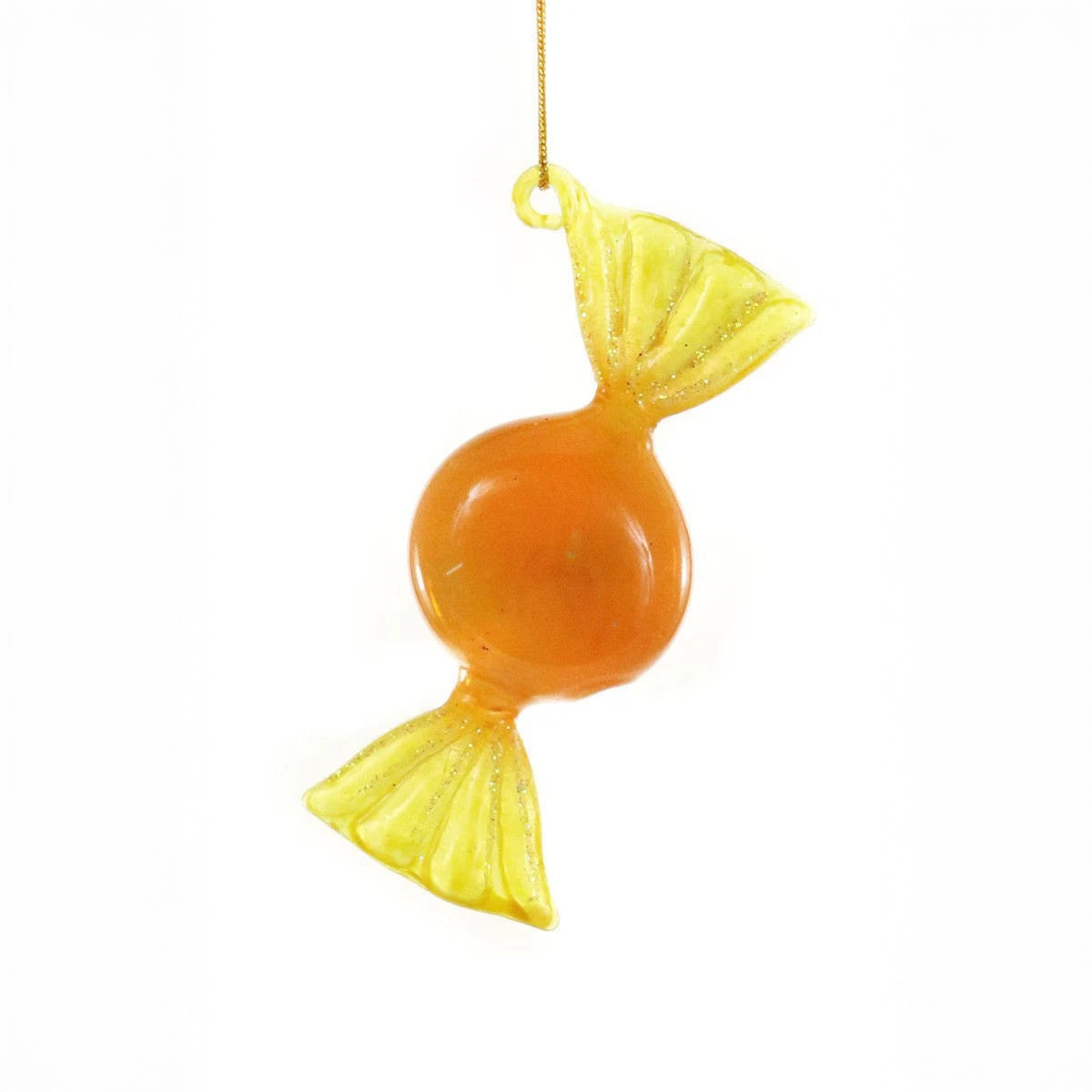 Butterscotch Candy Glass Holiday Ornament