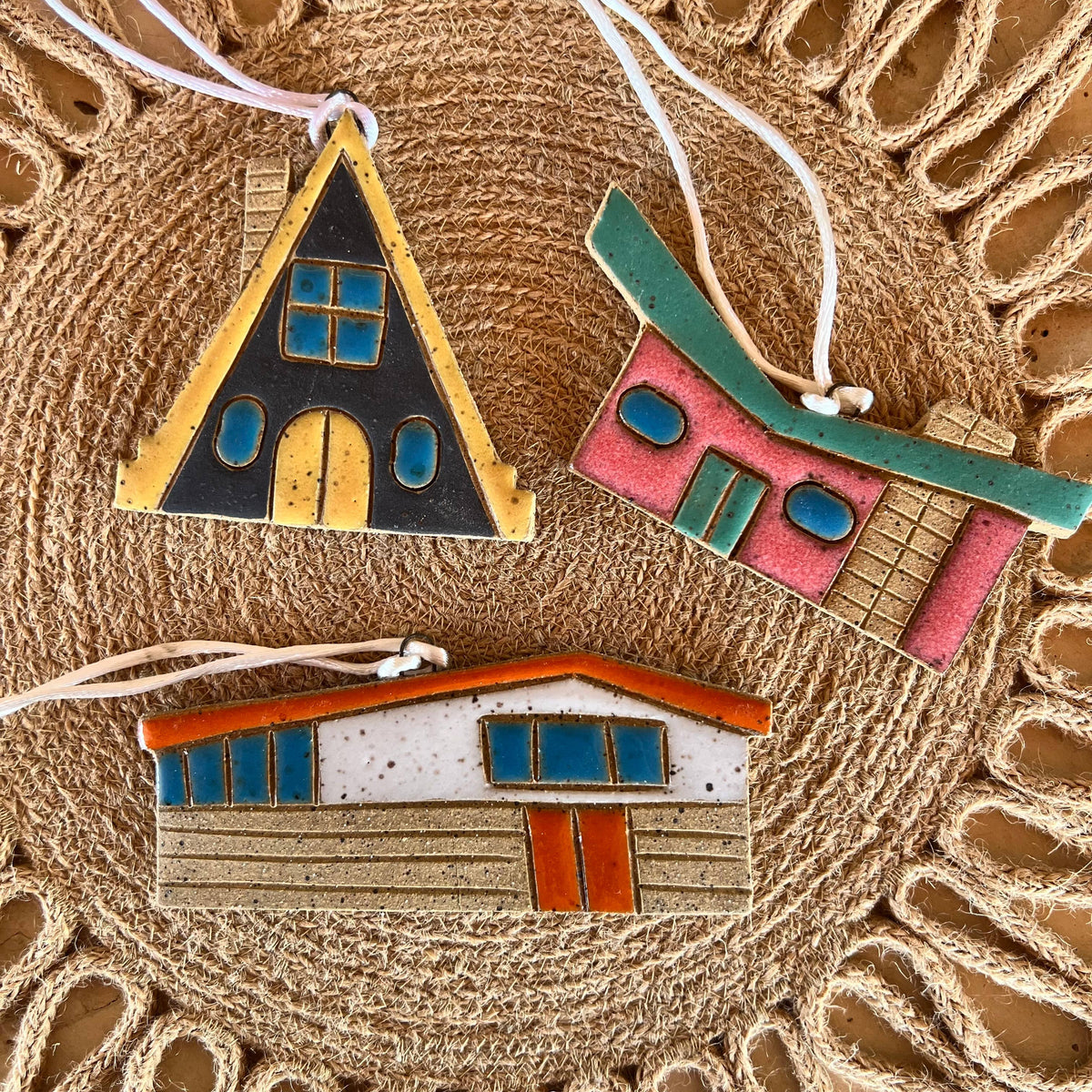 Mid Century House Handmade Ceramic Ornament