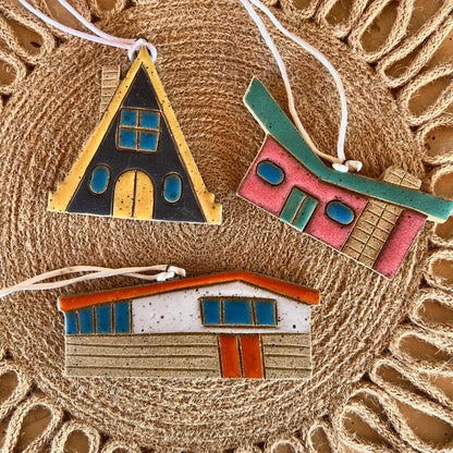 Mid Century House Handmade Ceramic Ornament
