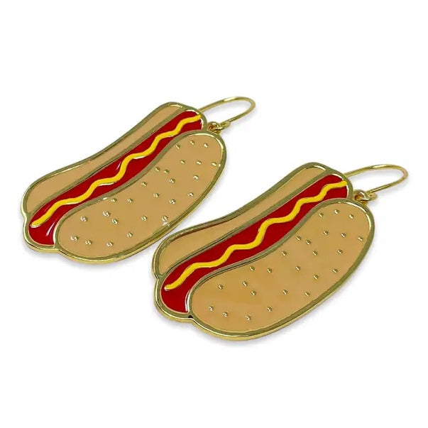Hot Dog Charm Earrings
