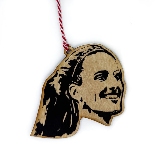 Caitlin Clark Lasercut Wood Holiday Ornament