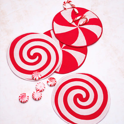 Peppermint Cocktail Napkins (Set of 4)