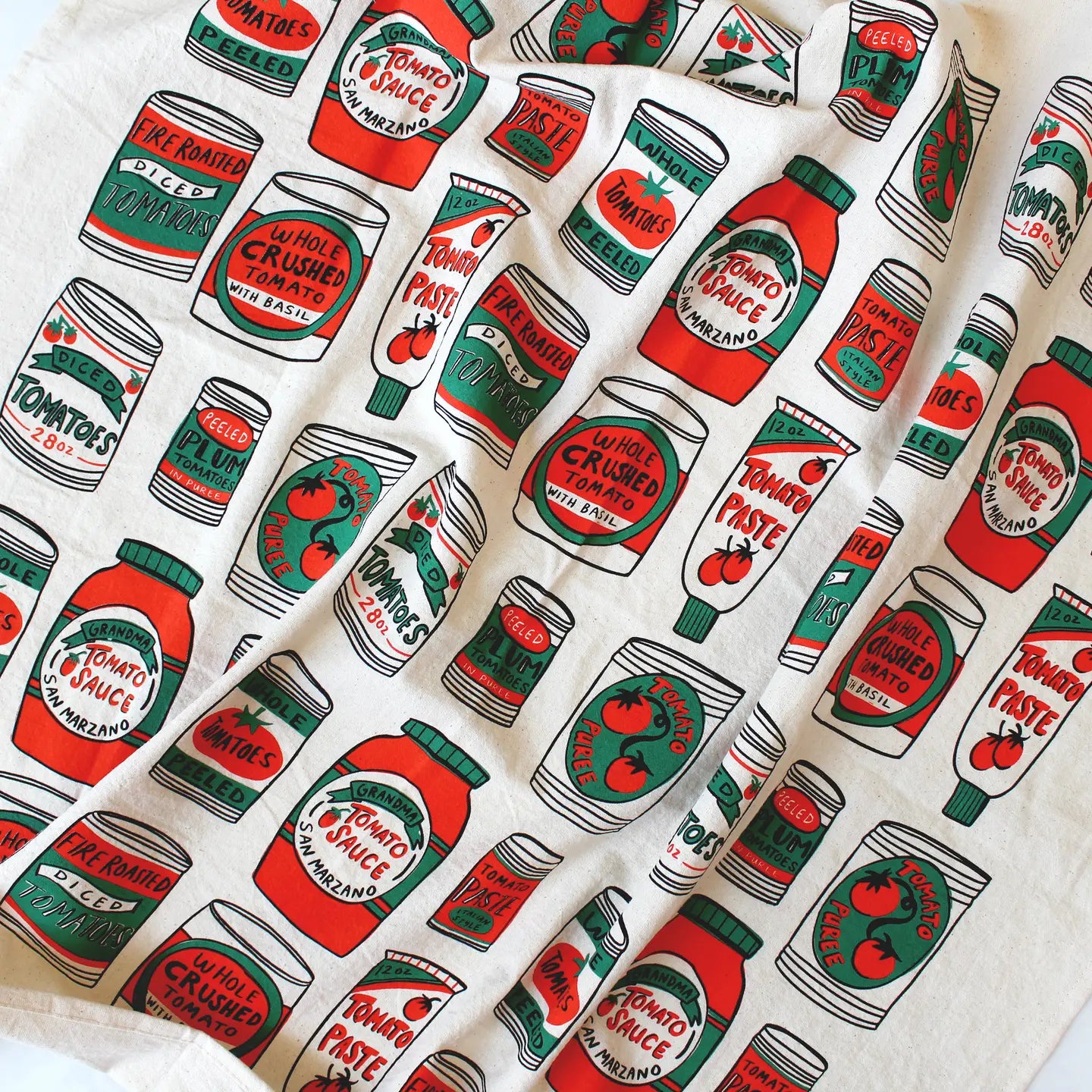 Canned Tomato Kitchen Tea Towel