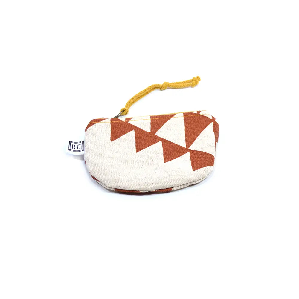 Geometric Triangle Canvas Coin Purse