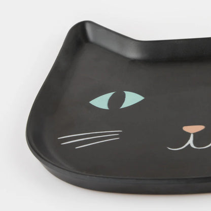 Black Cat Halloween Melamine 8" Serving Plate