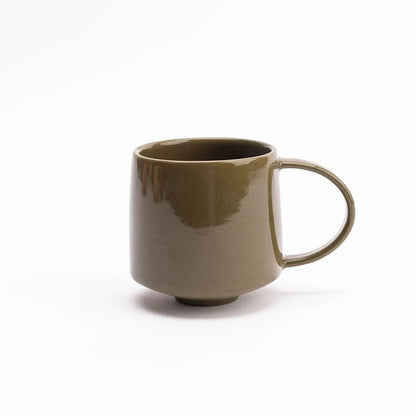 Angled Slipcast Ceramic 10 Oz Mug