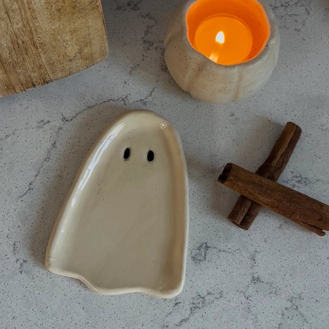 Ghost Handmade Ceramic Spoonrest