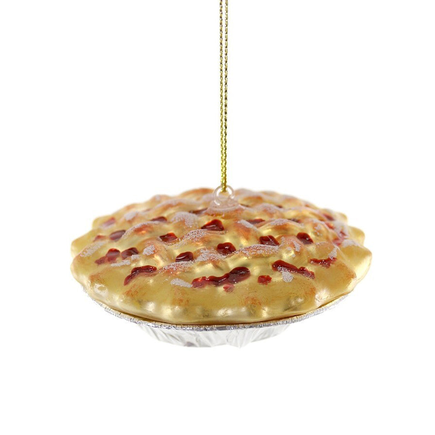 Cherry Pie Glass Holiday Ornament