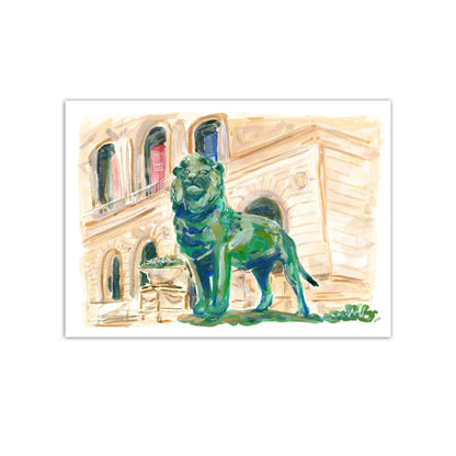 Chicago Art Institute Lion 8" x 10" Art Print