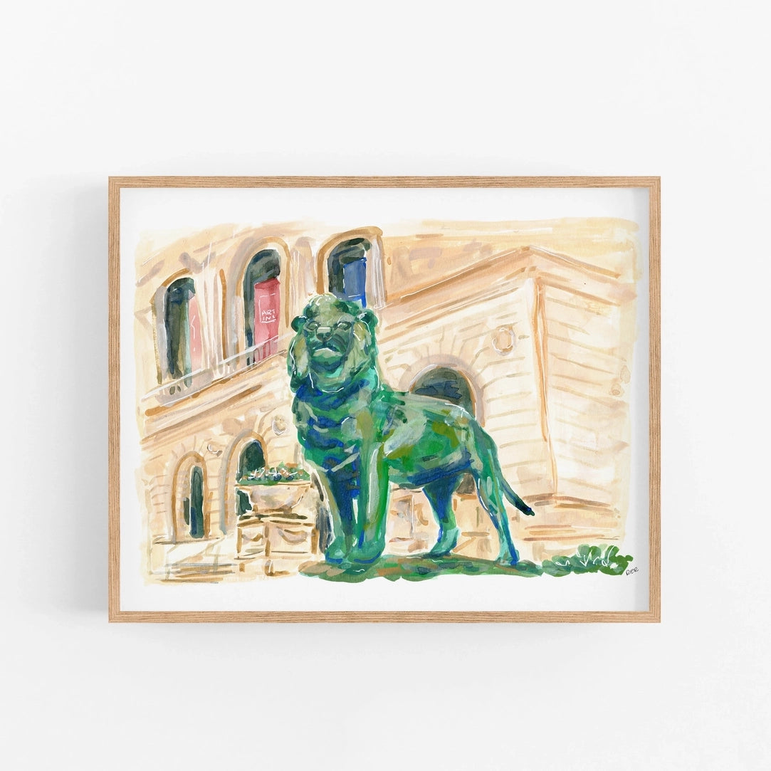 Chicago Art Institute Lion 8" x 10" Art Print