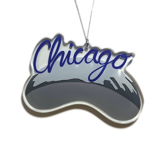 Chicago Bean (Cloud Gate) Acrylic Holiday Ornament