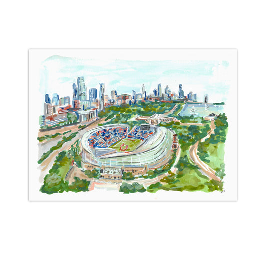 Chicago Bears Game at Soldier Field 8" x 10" Art Print