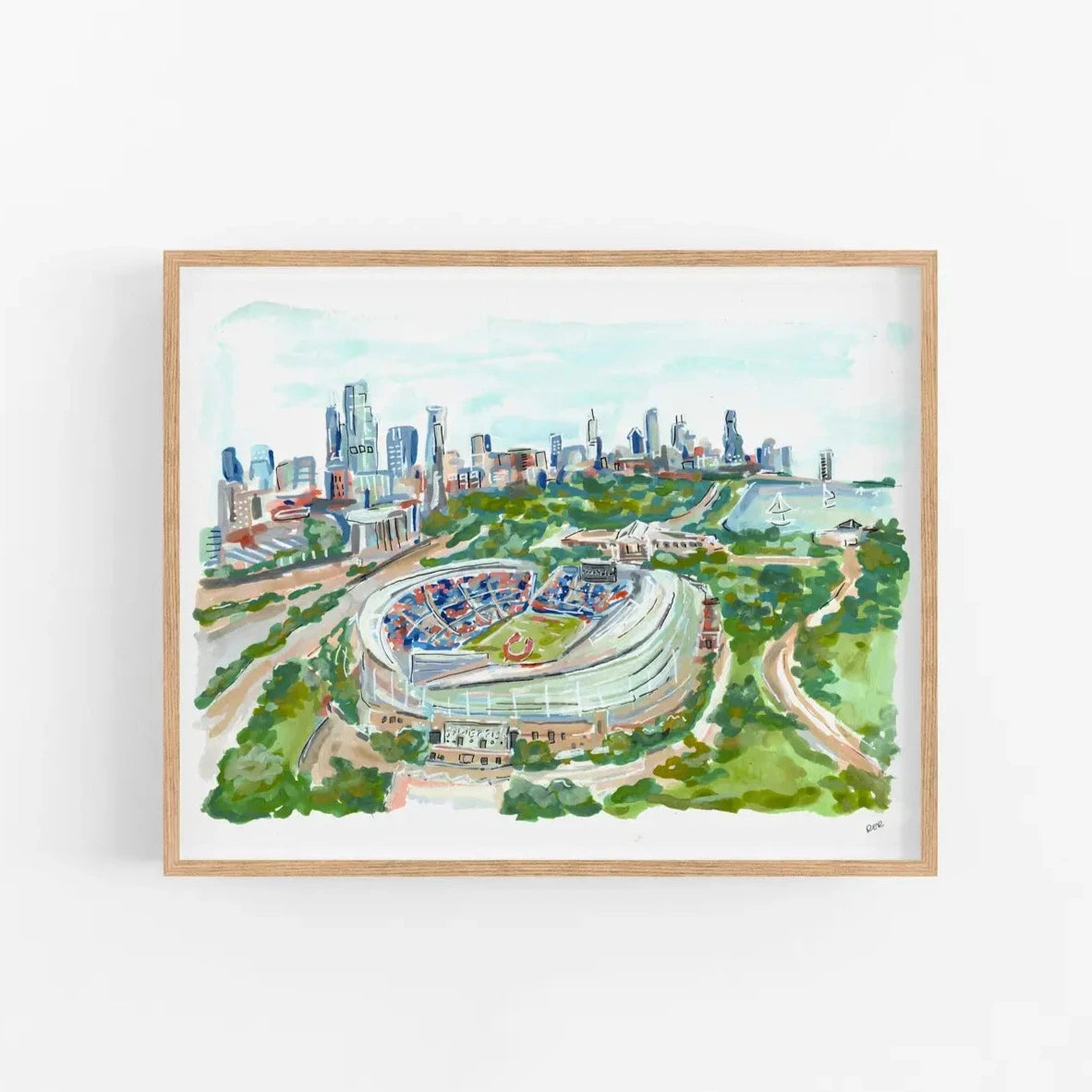 Chicago Bears Game at Soldier Field 8" x 10" Art Print