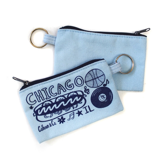 Chicago Zipper Pouch Keychain