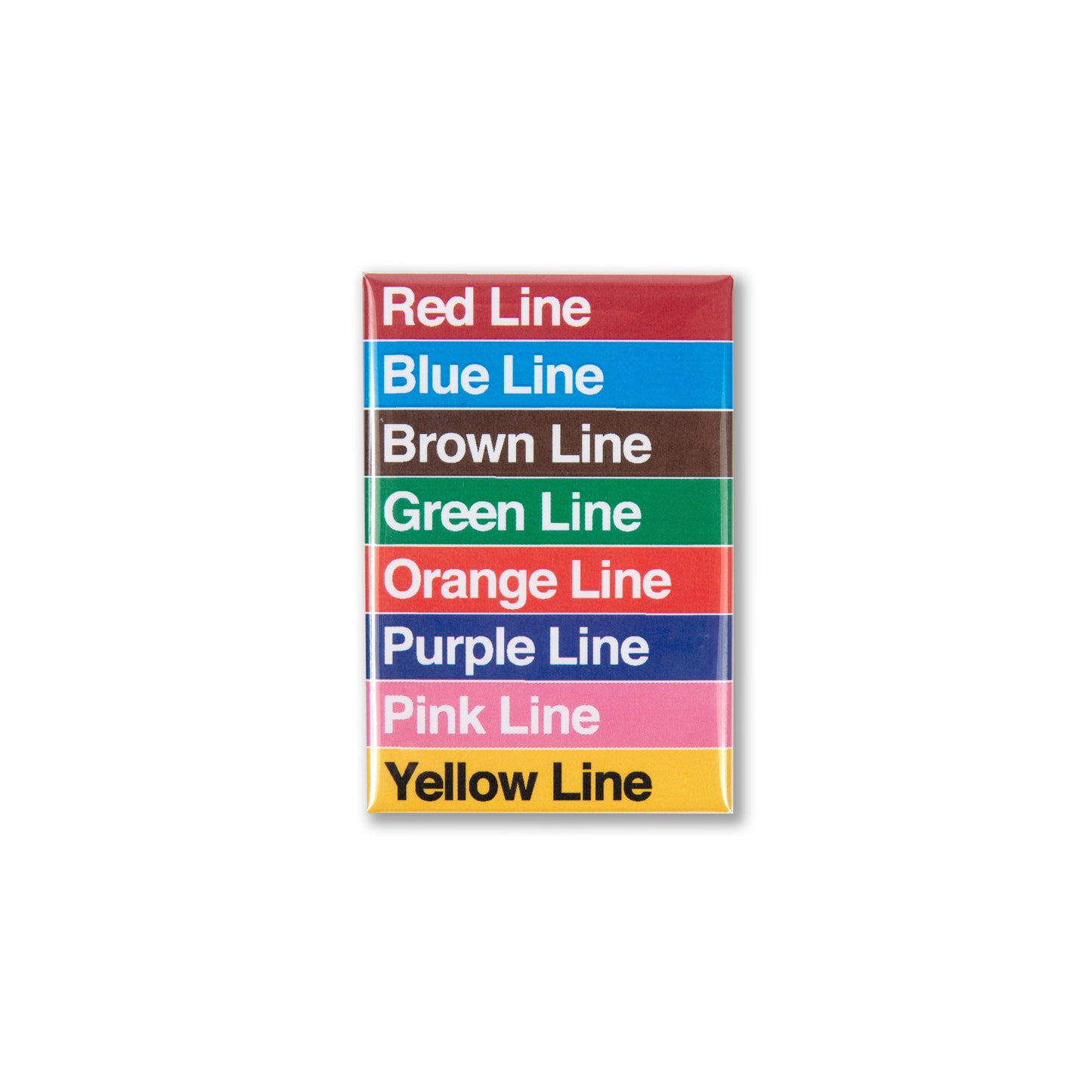 Chicago CTA Train Colors 3" x 2" Magnet