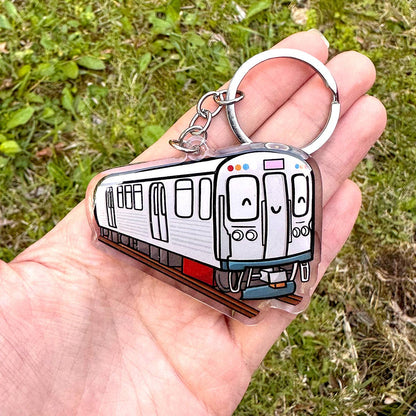 Chicago CTA El Train Smiley Keychain