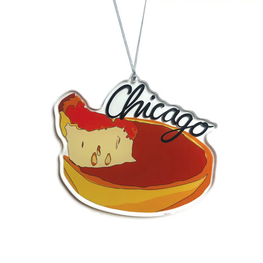 Chicago Deep Dish Holiday Acrylic Ornament