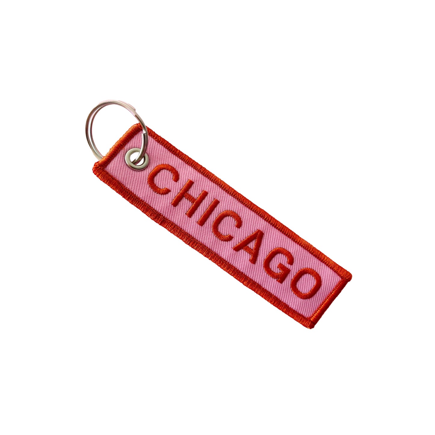 Chicago Embroidered Keychain