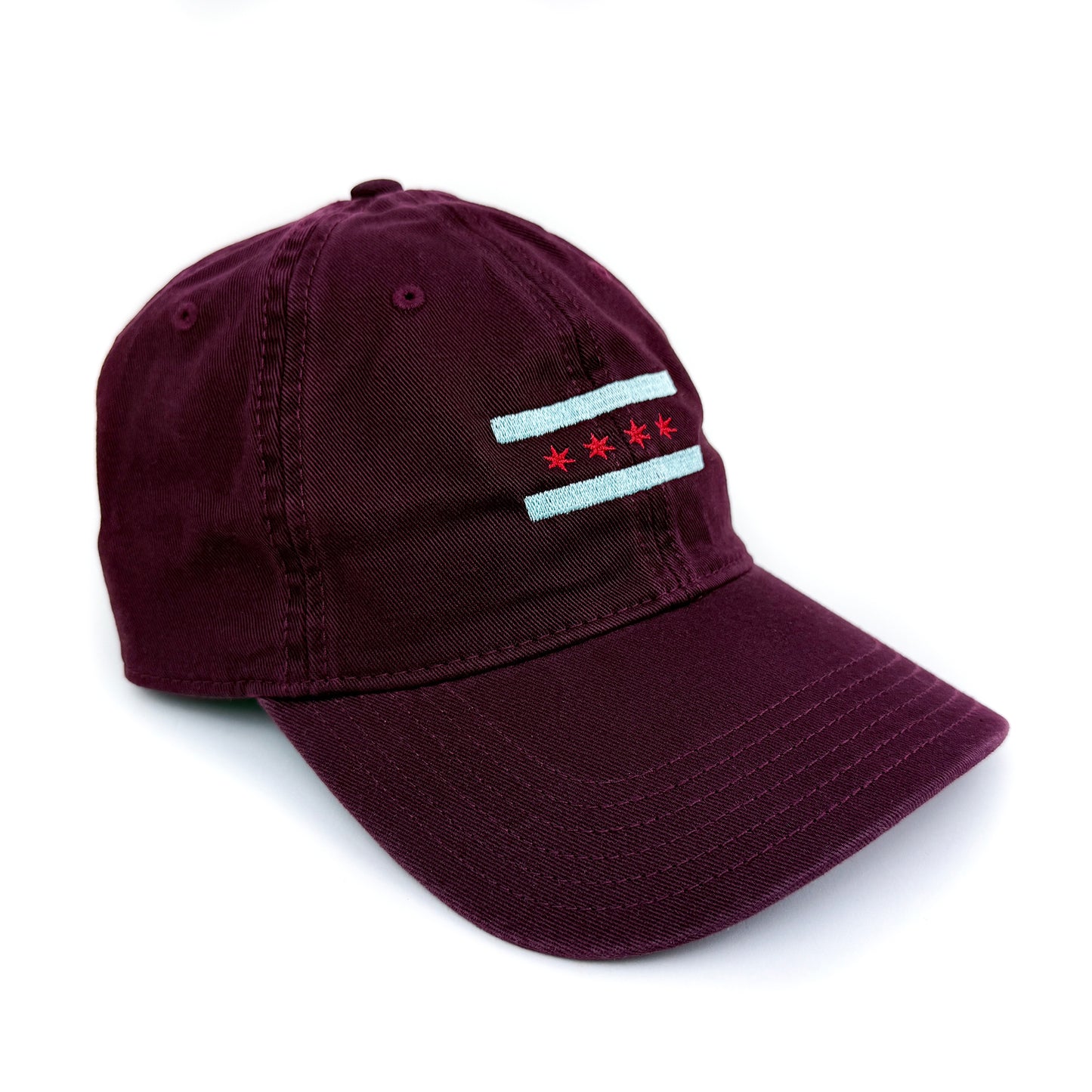 Chicago Flag Embroidered Baseball Cap