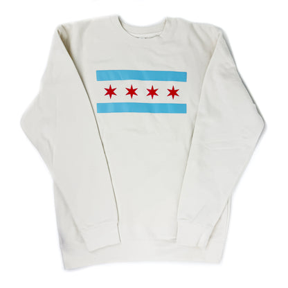 Chicago Flag Unisex Crew Neck Heavyweight Sweatshirt