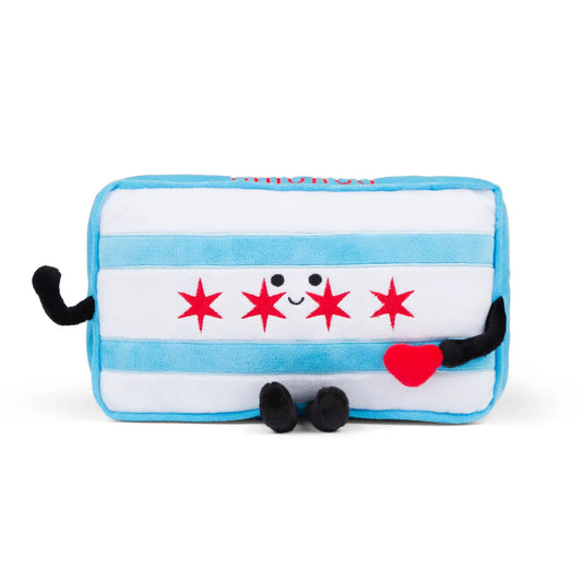 Chicago Flag Stuffed Plushie Toy