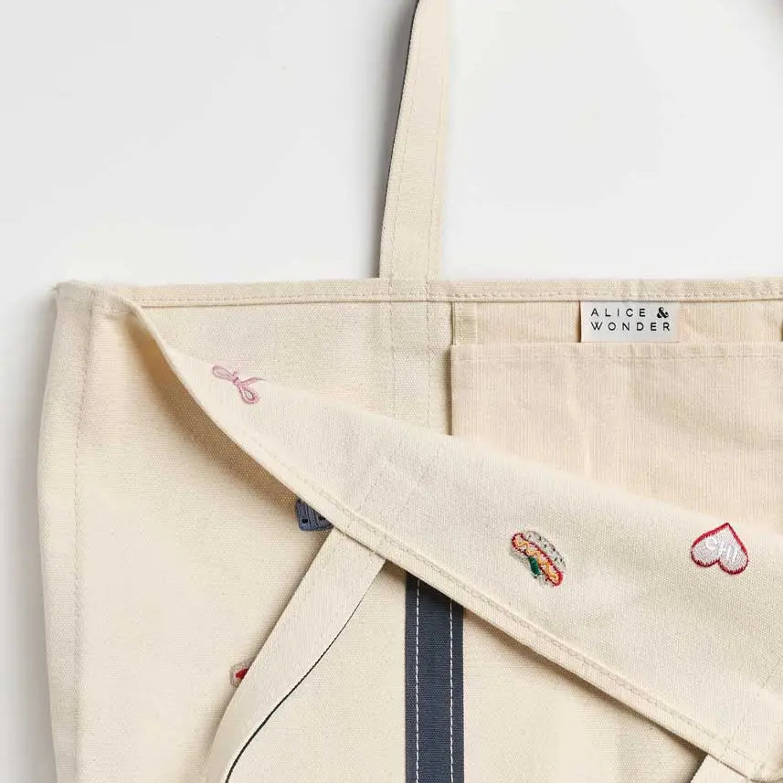 Chicago Icons Embroidered Tote Bag