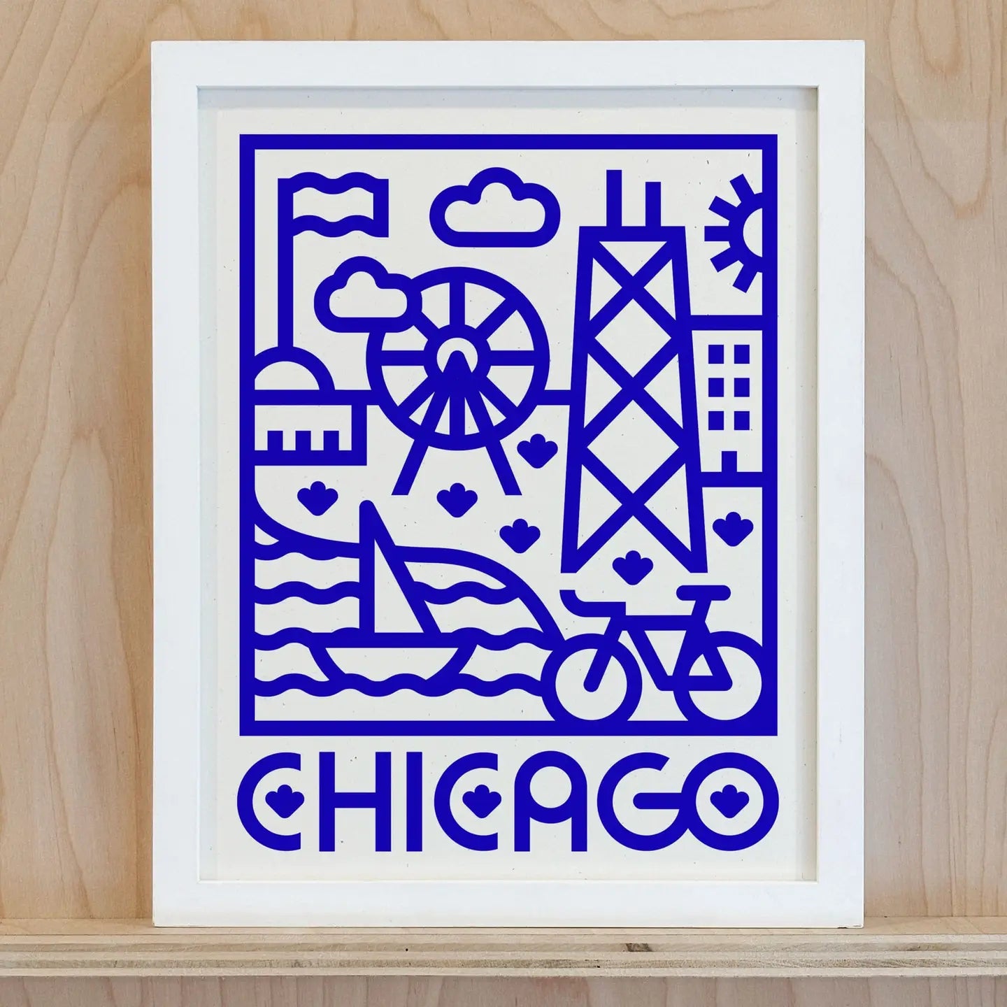 Chicago Lakeshore 11" x 14" Screen Print