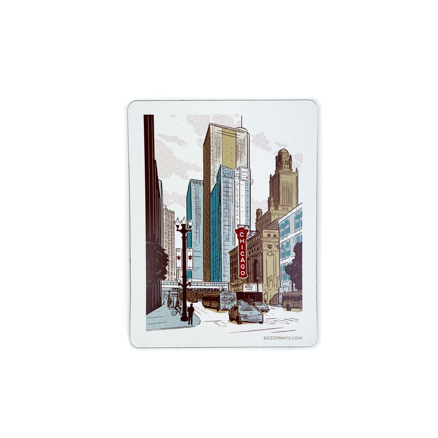 Chicago Loop Illustration Magnet