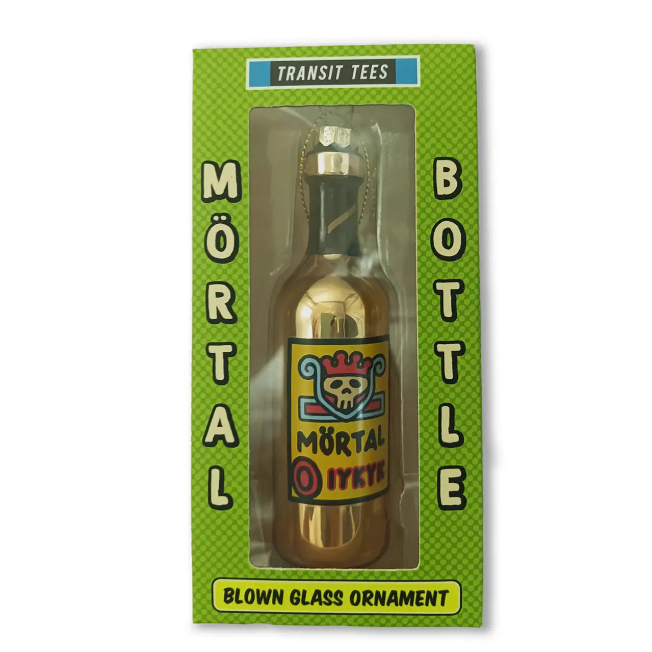 Chicago "Mörtal" Bottle Blown Glass Ornament