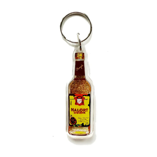 Chicago's Malört Acrylic Glitter Keychain