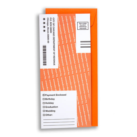 Chicago Parking Ticket Money Holder Greeting Card