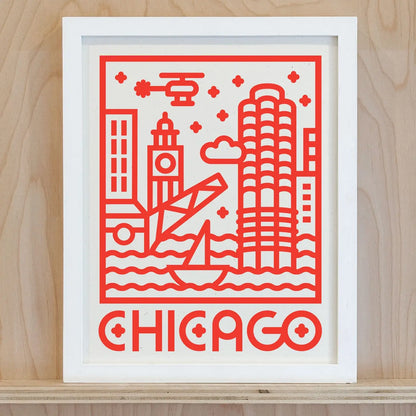 Chicago Riverwalk 11" x 14" Screen Print