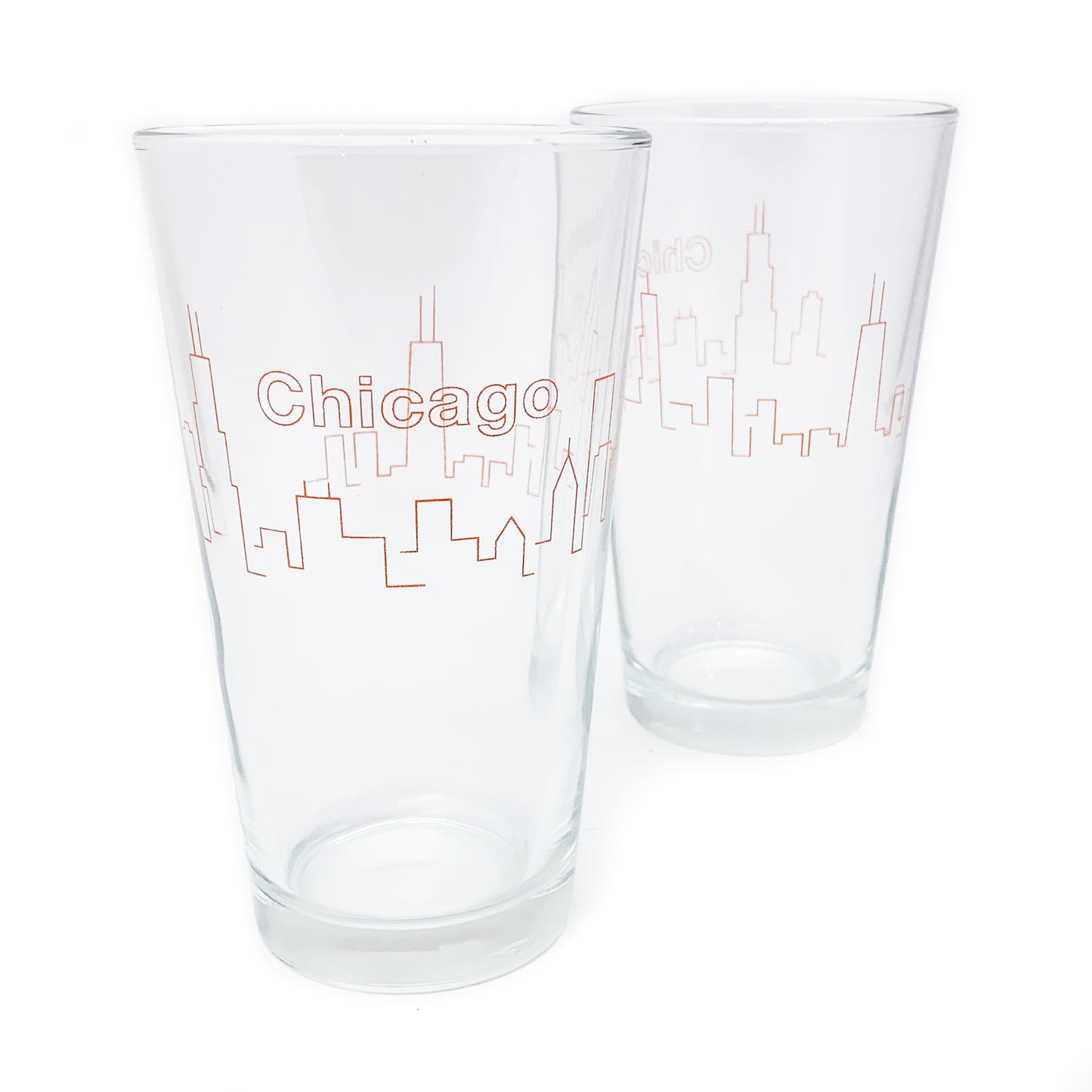 Chicago Skyline 16 oz Pint Glass